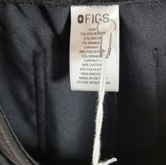 FIGS Black Technical Collection Jogger Comfortable Scrubs Size XS/P - Picture 5 of 10